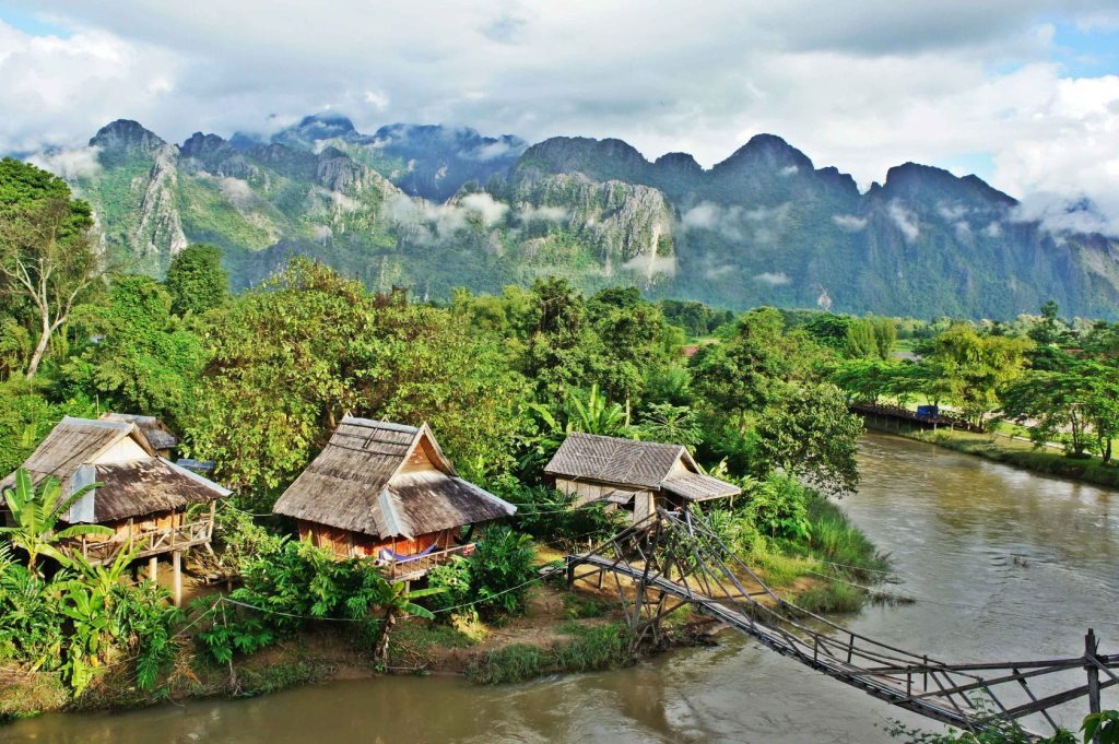 maison locaux au Laos
