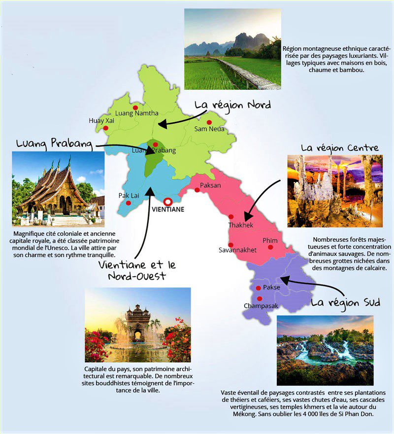 carte du Laos