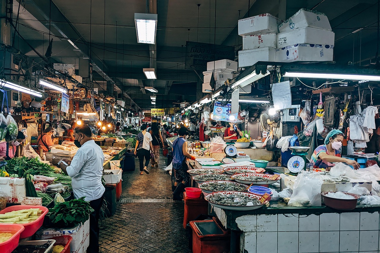 Marché de nuit à Bangkok