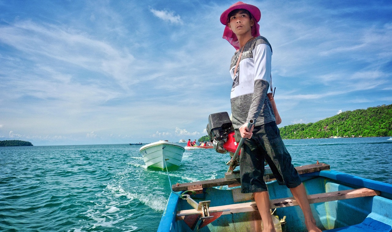 Bateau traditionnel Koh Rong Samloem Cambodge