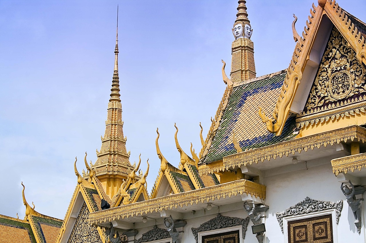 Façade dorée du Palais royal de Phnom Penh