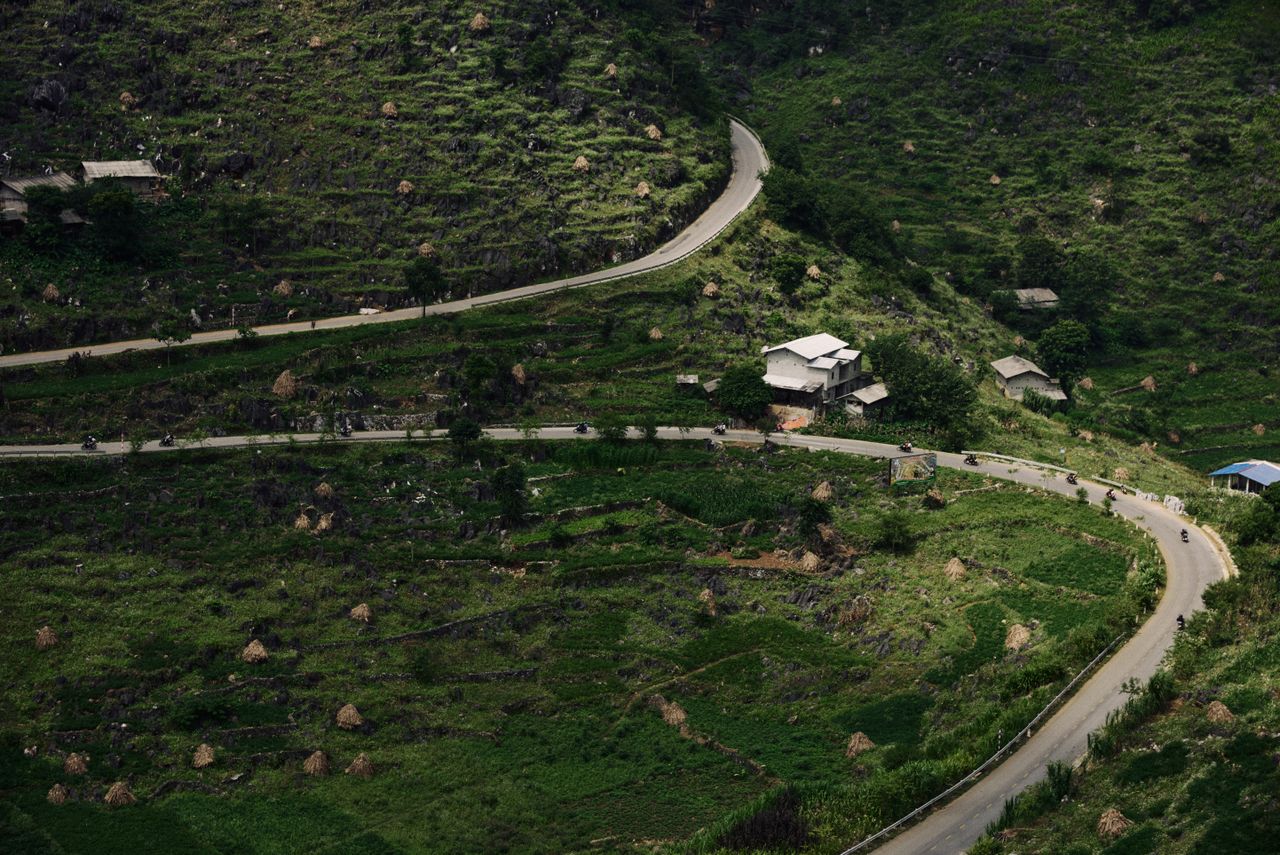 Route du Ha Giang dans les montagnes
