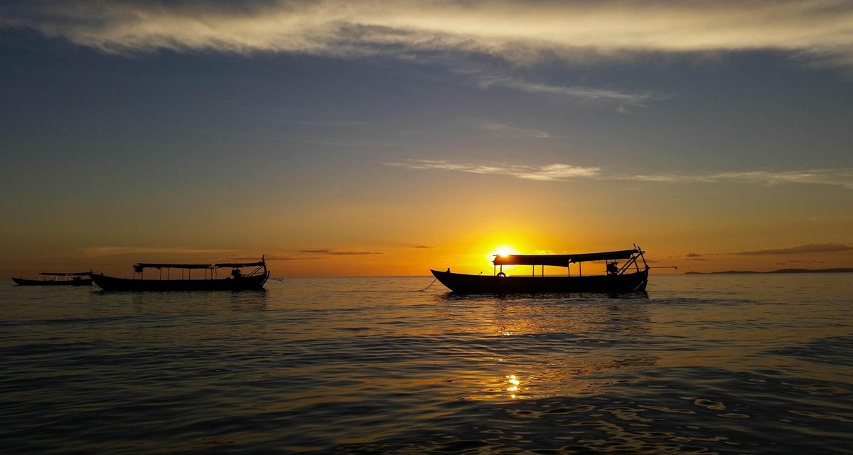 coucher du soleil plage cambodge
